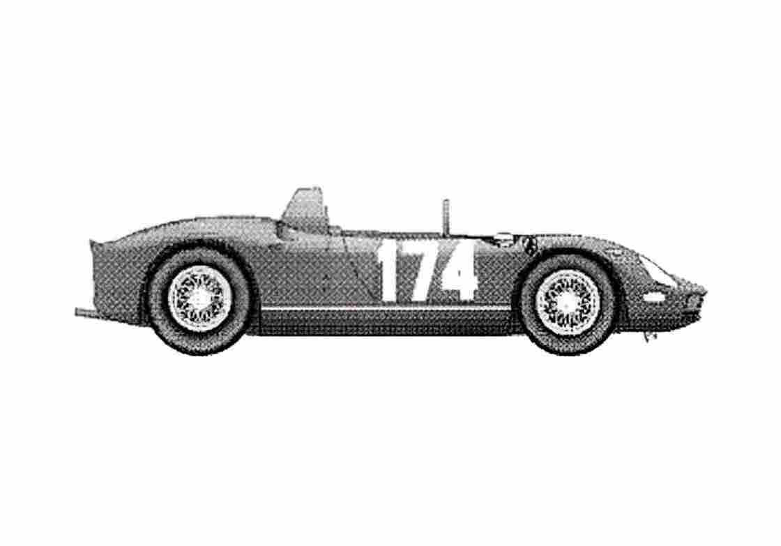 Blueprint Ferrari 250 P Cabriolet 1963 A4 Photo Print