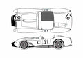 Blueprint Ferrari 250 TR Le Mans B Type Cabriolet 1958 A4 Photo Print