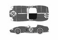 Blueprint Ferrari 250 TR Le Mans C Type Coupe 1958 A4 Photo Print