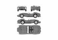 Blueprint Ferrari 250 TR Testa Rossa Cabriolet 1958 A4 Photo Print