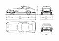 Blueprint Ferrari 275 GTB Coupe 1965 A4 Photo Print