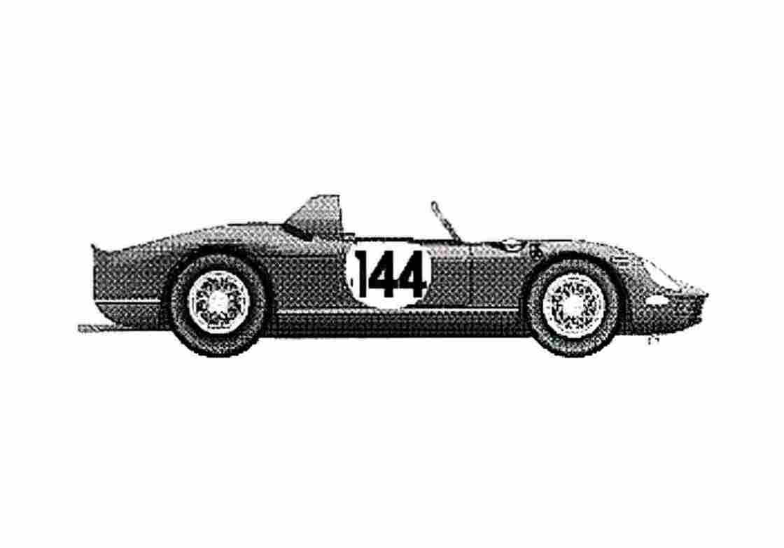 Blueprint Ferrari 275 P Cabriolet 1964 A4 Photo Print