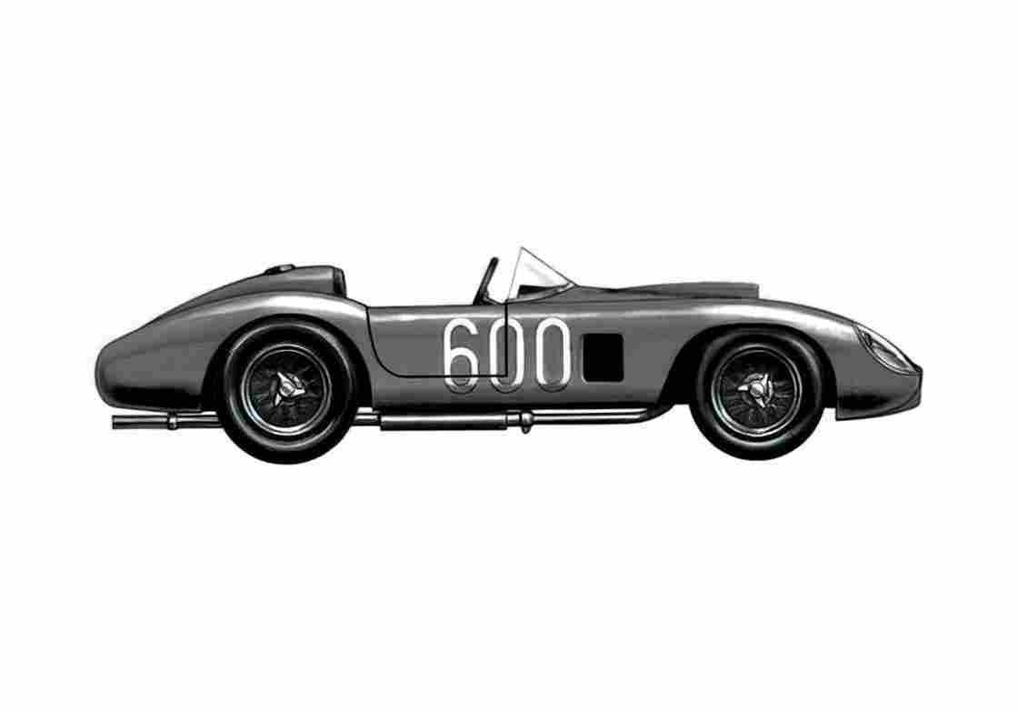 Blueprint Ferrari 290 MM Sebring Cabriolet 1956 A4 Photo Print
