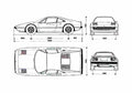 Blueprint Ferrari 308 QV Coupe 1981 A4 Photo Print