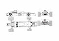 Blueprint Ferrari 312 F1 GP Cabriolet 1968 A4 Photo Print