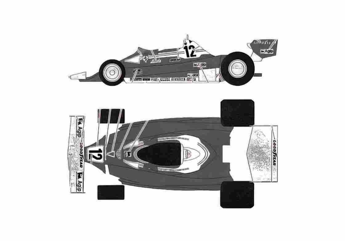 Blueprint Ferrari 312 T2 Early Type Cabriolet 1976 A4 Photo Print