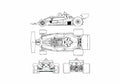 Blueprint Ferrari 312 T2 F1 Cabriolet 1977 A4 Photo Print
