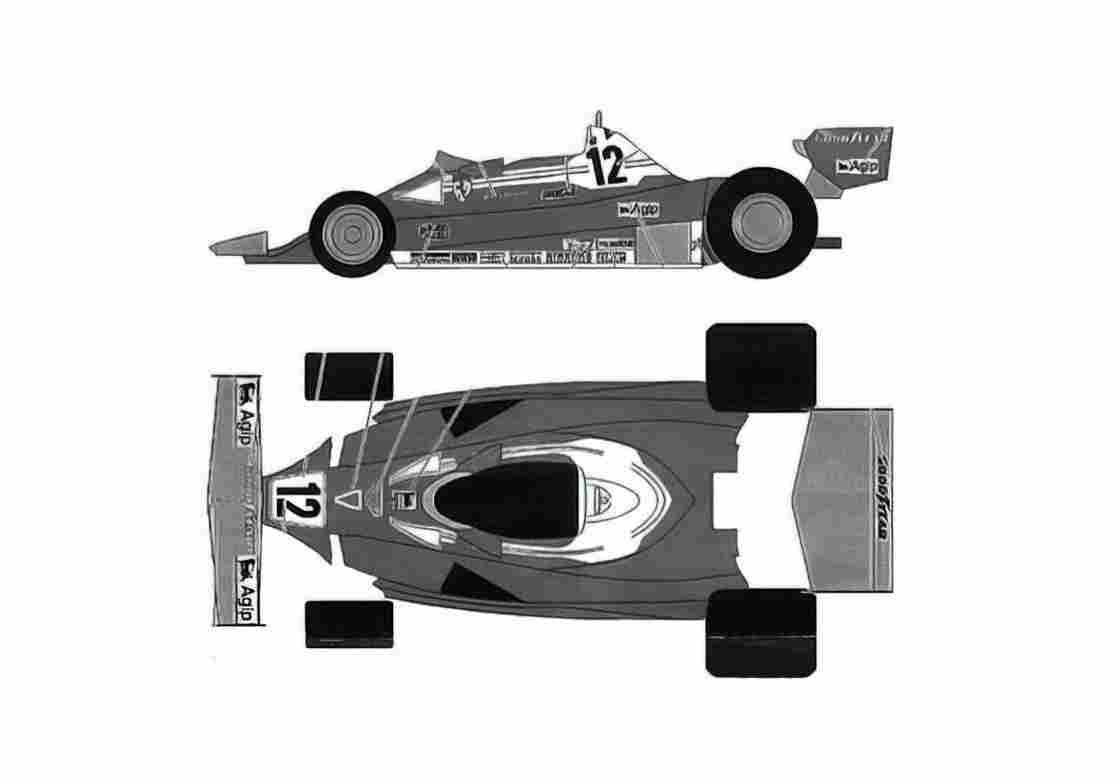 Blueprint Ferrari 312 T2 Japan GP Cabriolet 1977 A4 Photo Print