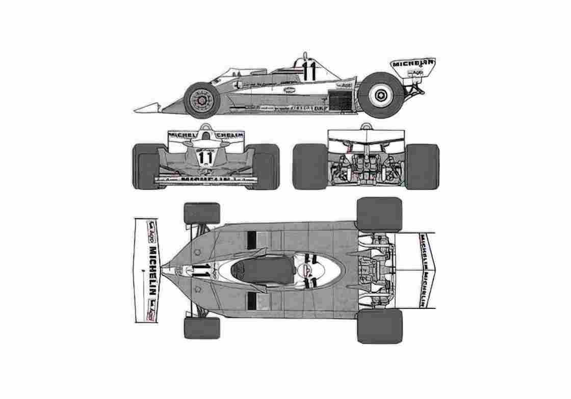 Blueprint Ferrari 312 T3 Cabriolet 1978 A4 Photo Print