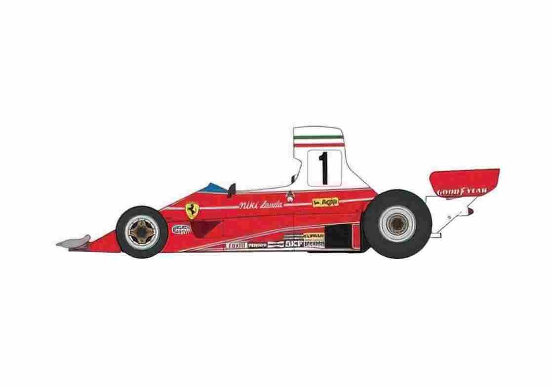 Blueprint Ferrari 312T F1 GP OW 1976 A4 Photo Print