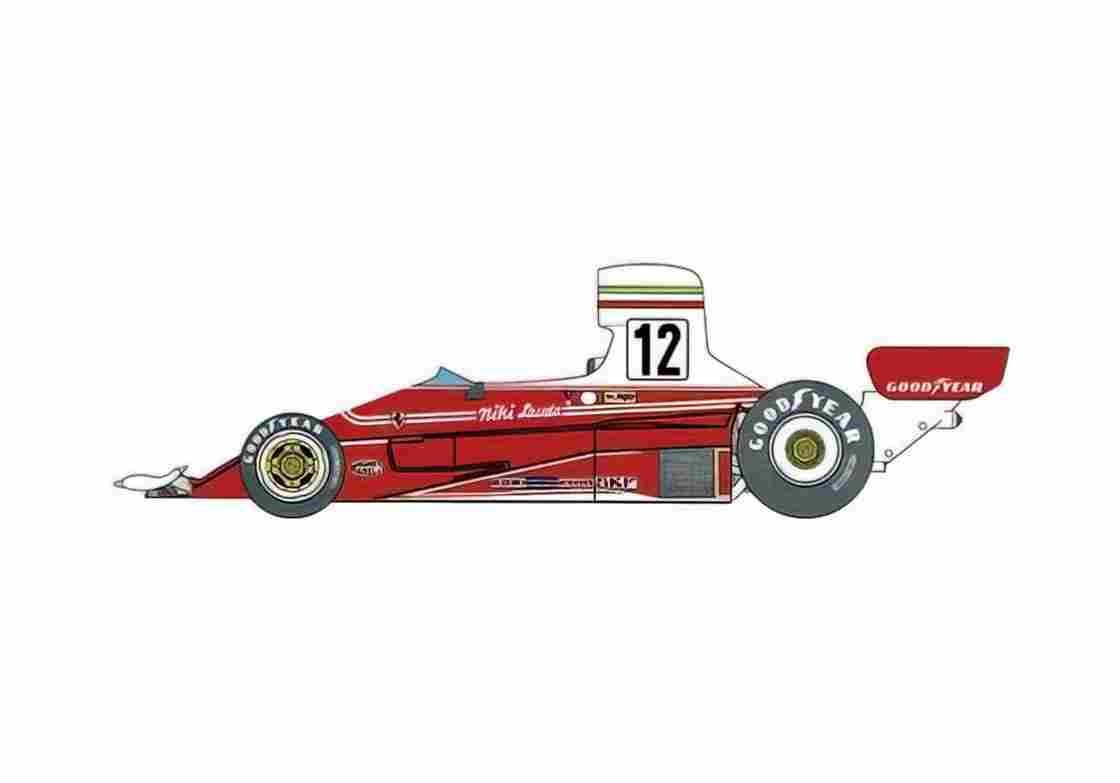 Blueprint Ferrari 312T F1 OW 1975 A4 Photo Print