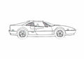 Blueprint Ferrari 328 GTS Targa 1985 A4 Photo Print