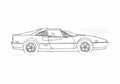 Blueprint Ferrari 328 GTS Targa 1986 A4 Photo Print