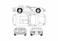 Blueprint Ferrari 330 P LM Targa 1962 A4 Photo Print