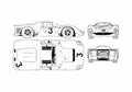Blueprint Ferrari 330 P4 Targa 1967 A4 Photo Print