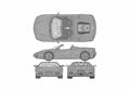 Blueprint Ferrari 360 Spider Cabriolet 2000 A4 Photo Print