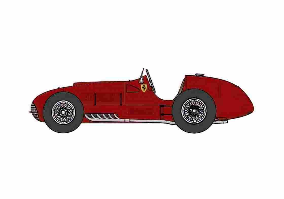 Blueprint Ferrari 375 F1 OW 1950 A4 Photo Print