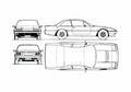Blueprint Ferrari 412i Coupe 1985 A4 Photo Print