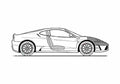 Blueprint Ferrari 430 Scuderia Coupe 2008 A4 Photo Print
