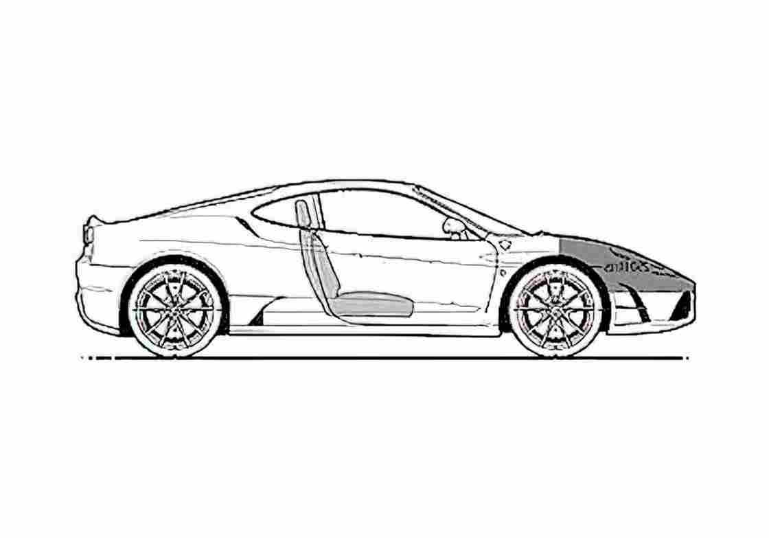 Blueprint Ferrari 430 Scuderia Coupe 2008 A4 Photo Print