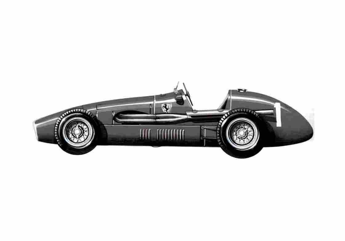 Blueprint Ferrari 500 F1 GP OW 1953 A4 Photo Print