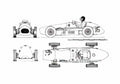 Blueprint Ferrari 500 F2 Cabriolet 1951 A4 Photo Print