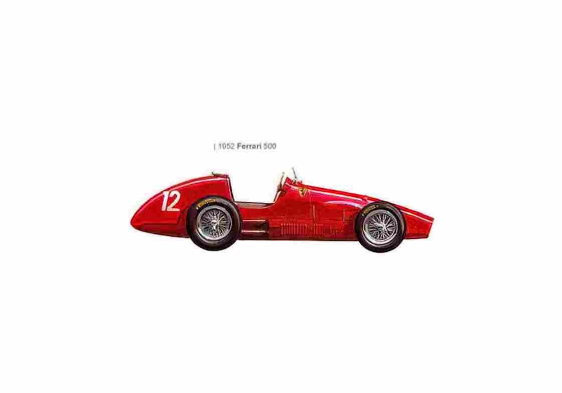 Blueprint Ferrari 500 F2 OW 1952 01 A4 Photo Print