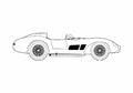 Blueprint Ferrari 500 TR Targa 1956 A4 Photo Print