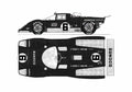 Blueprint Ferrari 512 M Le Mans Coupe 1971 A4 Photo Print