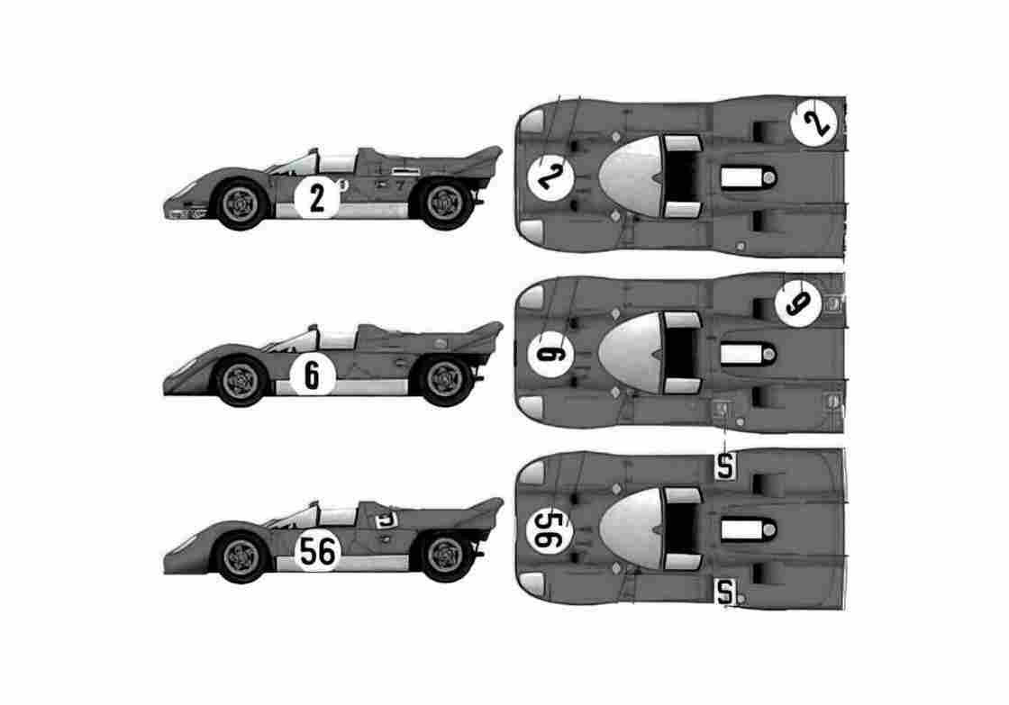 Blueprint Ferrari 512 S Short Tail Version B Targa 1970 A4 Photo Print