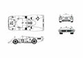 Blueprint Ferrari 512 S Version B Coupe 1970 A4 Photo Print