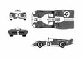 Blueprint Ferrari 512 S Version C Coupe 1970 A4 Photo Print