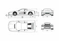 Blueprint Ferrari 512 TR Coupe 1991 A4 Photo Print