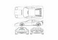 Blueprint Ferrari 512 TR Testarossa Koenig Special Coupe 2002 A4 Photo Print