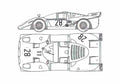 Blueprint Ferrari 512S Coupe 1970 A4 Photo Print