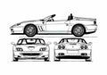 Blueprint Ferrari 550 Barchetta Roadster 1996 A4 Photo Print
