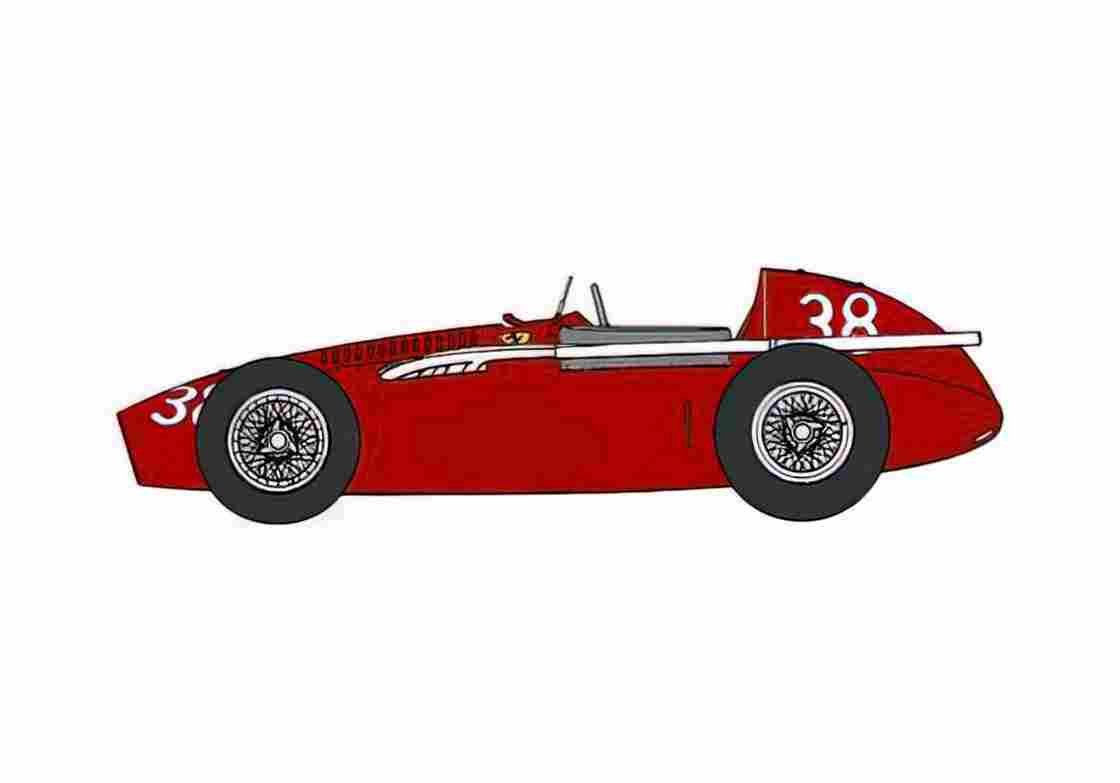 Blueprint Ferrari 553 F1 OW 1954 A4 Photo Print