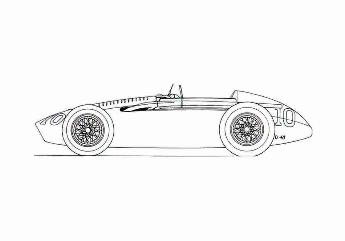 Blueprint Ferrari 553 F2 Monza GP OW 1953 A4 Photo Print