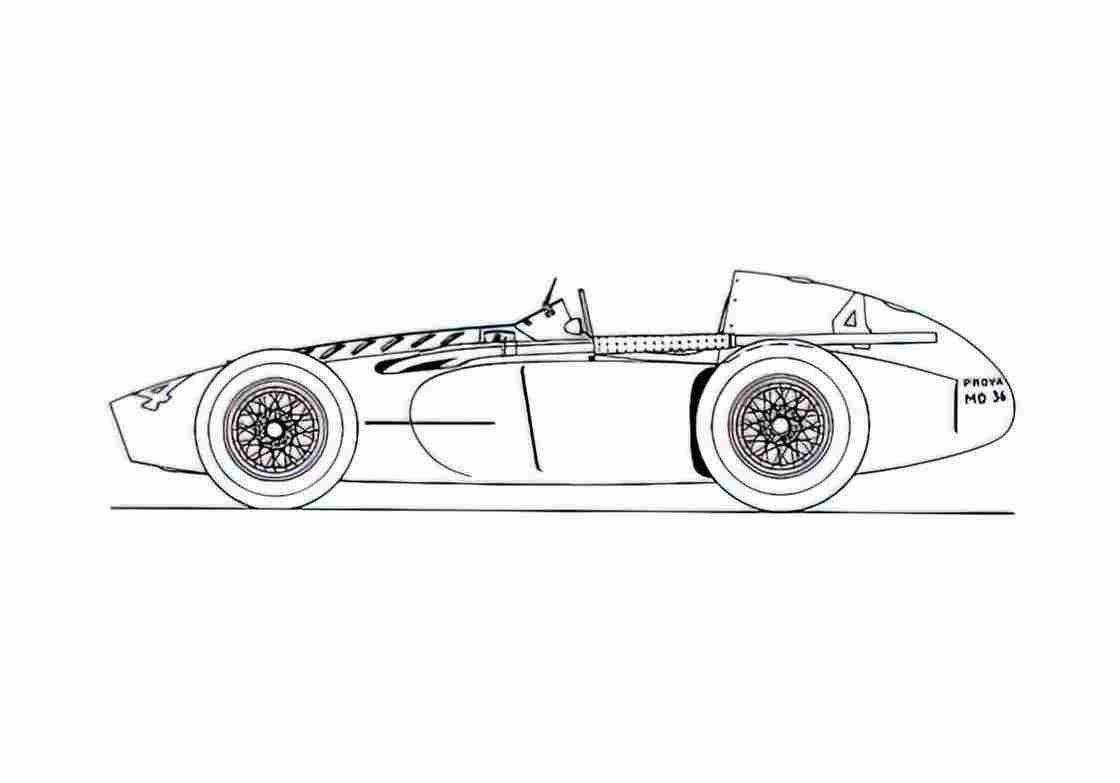 Blueprint Ferrari 553 Squalo Belgian GP F1 OW 1954 A4 Photo Print