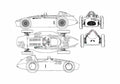 Blueprint Ferrari 553 Squalo F1 OW 1954 A4 Photo Print