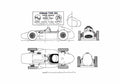 Blueprint Ferrari 555 F1 Super Squalo OW 1955 A4 Photo Print