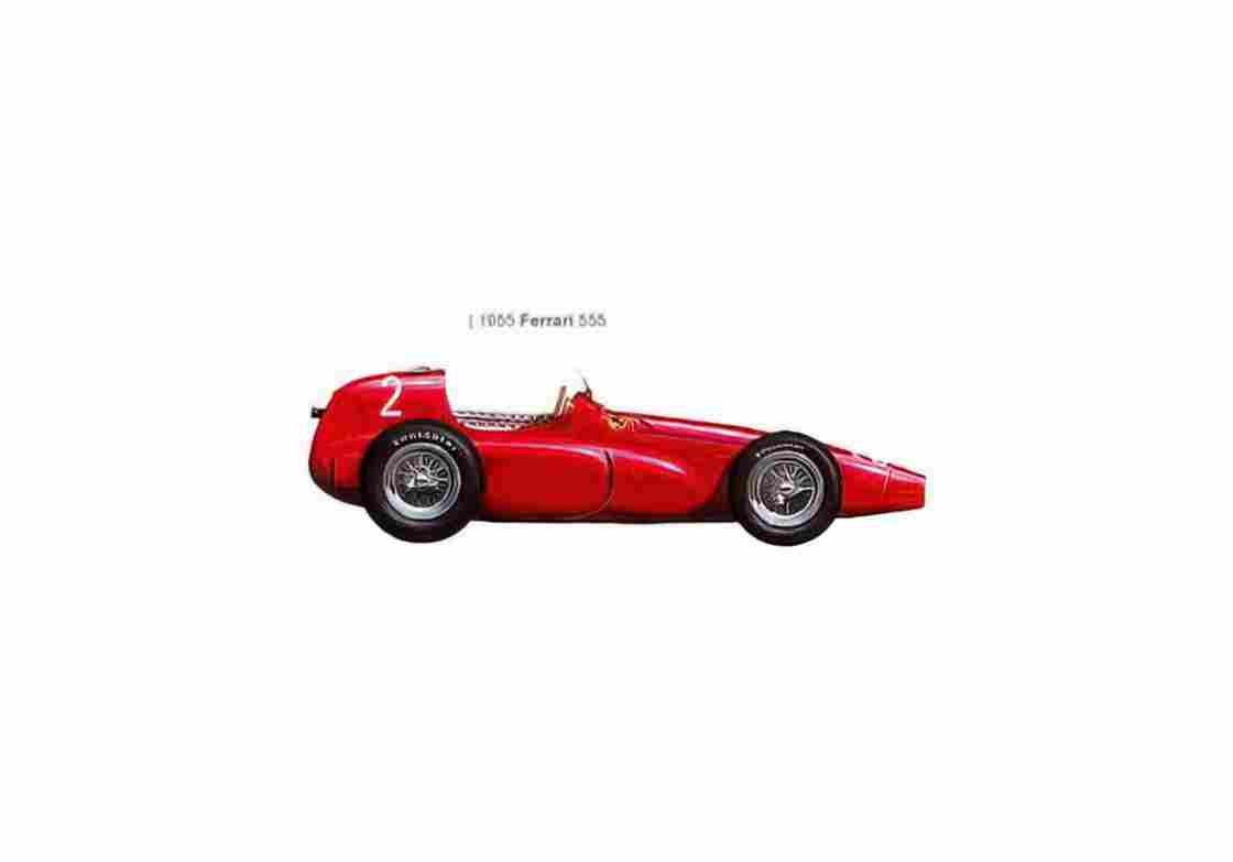 Blueprint Ferrari 555 OW 1955 01 A4 Photo Print
