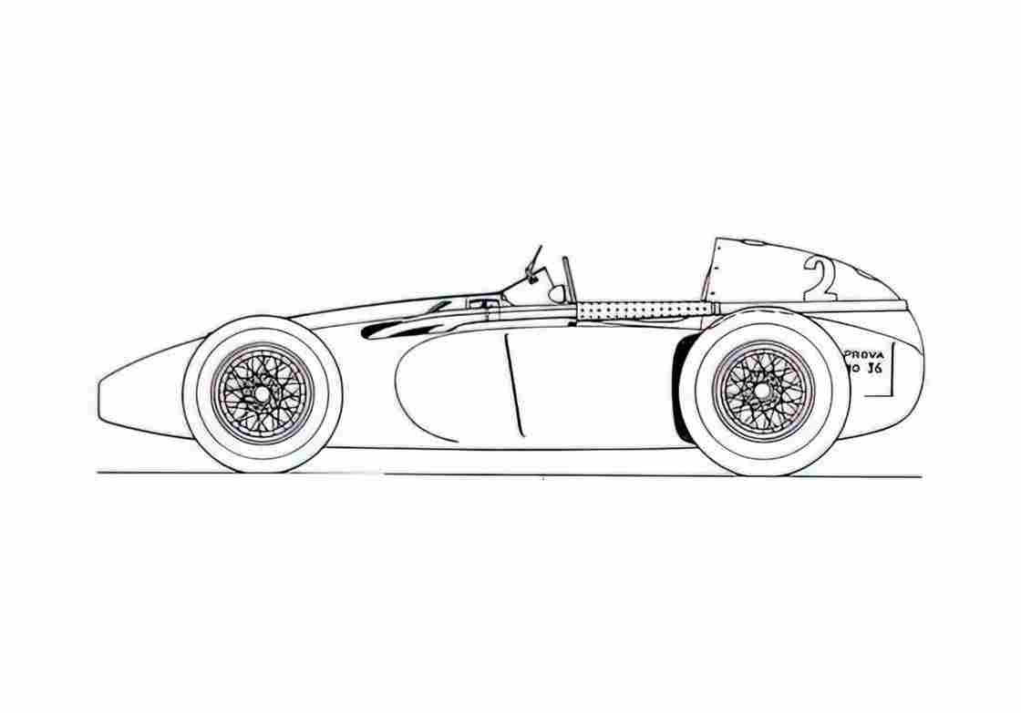 Blueprint Ferrari 555 Supersqualo Belgian GP F1 OW 1955 A4 Photo Print