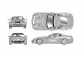 Blueprint Ferrari 599 GTB Pan American Brazil Coupe 2006 A4 Photo Print