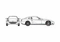 Blueprint Ferrari 612 Scaglietti Coupe 2004 A4 Photo Print