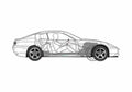 Blueprint Ferrari 612 Scaglietti Coupe 2006 A4 Photo Print