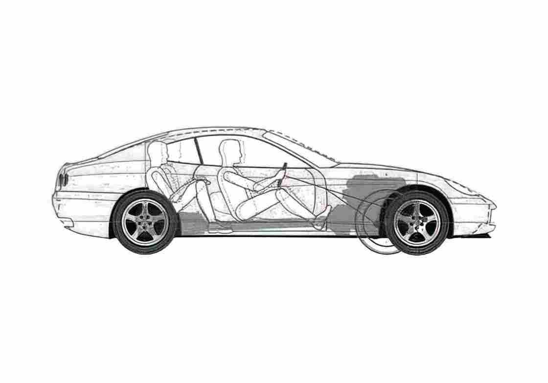 Blueprint Ferrari 612 Scaglietti Coupe 2006 A4 Photo Print