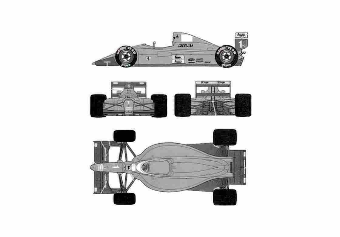 Blueprint Ferrari 641 F1 GP OW 1990 A4 Photo Print