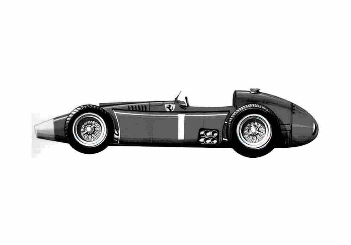 Blueprint Ferrari 801 F1 GP Targa 1956 A4 Photo Print