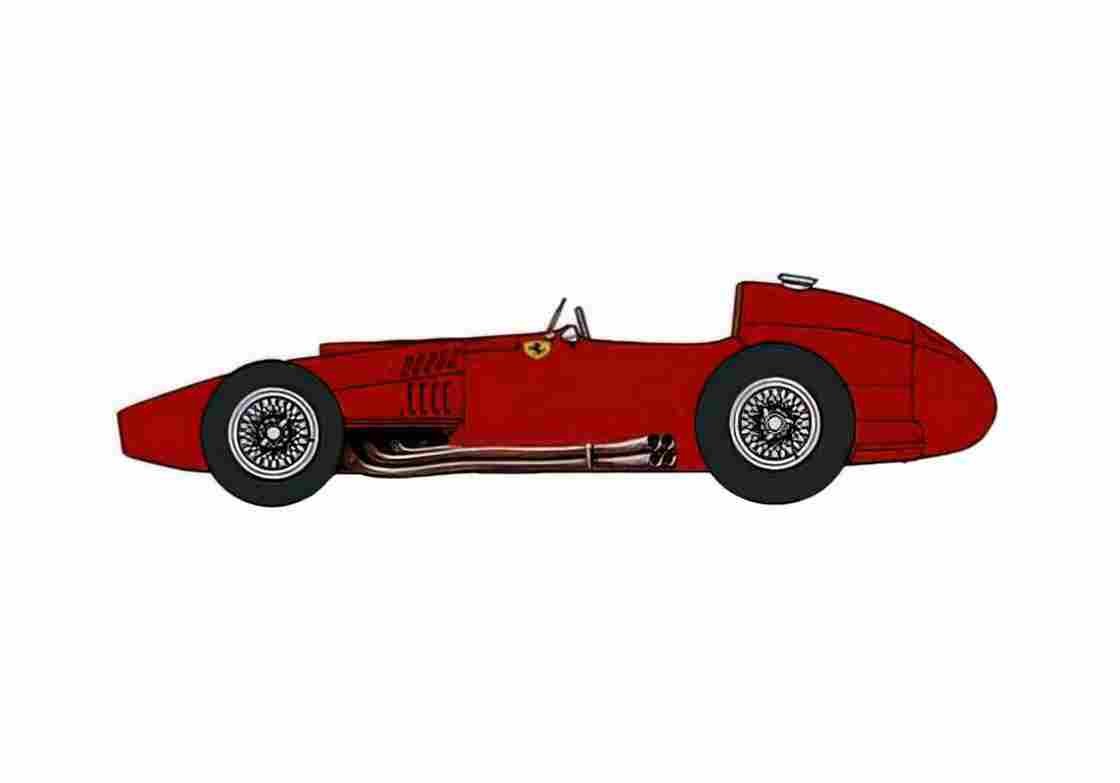 Blueprint Ferrari 801 F1 OW 1957 A4 Photo Print